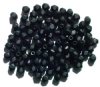 100 6x6mm Faceted Diamond Black Wood Beads
